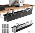 No Drill Thickened Under Desk Cable Management Tray,38.5In,Black by Unknown