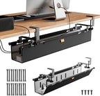 No Drill Thickened Under Desk Cable Management Tray,38.5In,Black by Unknown