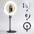 NiceVeedi 10.2” Magnetic Desk Ring Light with Stand, 5000mAh Rechargeable Desktop Ring Light for Phone，3 Color Foldable Selfie Light for Live Stream/Makeup/TikTok/YouTube/Photography/Zoom/Vlogging by NiceVeediOfficial