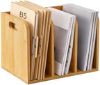 Novabright Bamboo Wooden File Magazine with Handle Holder Desk Organizer by Unknown