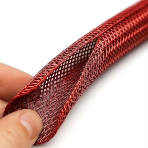 Electriduct 1/2" Hook Self Closing Wrap Around Sleeve - 25 Feet - Red - Image 2
