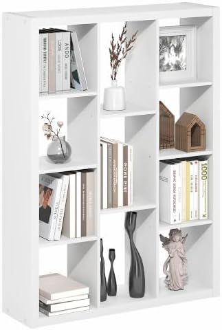 Furinno Viola 11-Cube Book Shelf, 1.2" Thick Frame, White by Furinno-FitsYourSpaceFitsYourBudget