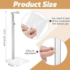 AceOrbit 3 Pcs Acrylic Purse Display Stand, 14" to 24" Clear Handbag Rack - Image 2