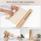 1.6mm Thick Leather 14x48 Inch Non-Slip Mat, Waterproof Countertop Protector, Bedroom Dresser Top/Kitchen Cabinet Runner, Warm Beige - Image 3
