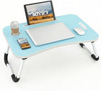 BUYIFY 23" Foldable Lap Desk for Laptop Writing w/Cup Holder Blue by BUYIFY
