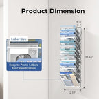 14-Tier Wall File Organizer and Hanging File Organizer, White - Image 2