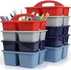 Kathfly 8 Pack Classroom Caddy Organizer with Handle Bulk, Blue Red by Kathfly