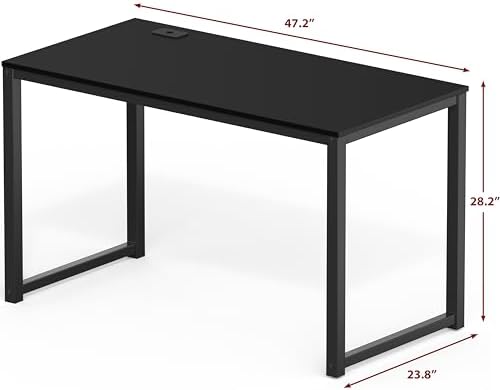 SHW 48-Inch Commercial-Grade Office Computer Desk, Black - Image 3