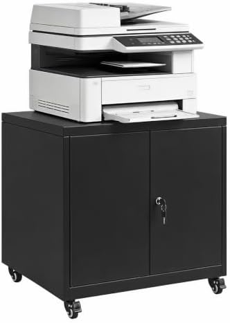 23.6"H Locking Printer Cabinet with Storage & Adjustable Shelf by Unknown