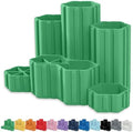 Glassboard Studio Hexaflex Organizer Set - Pen and Pencil Holder for Desk, Versatile Hexagon Design, Adjustable Dividers, 12 Color Options - Desk and Office Organization (Spring Green) by GlassboardStudio