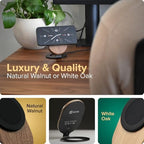 ARK Uno - Solid Wood MagSafe Stand Magnetic Wireless Charging Station w/Adapter & USB to USB C15W Wireless Charger. for iPhone 12-17 & Some Samsung. Home, Office, Kitchen,Best Mens Gifts! - Image 5