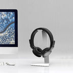 Kanto H1 Universal Headphone Stand - White - Solid Steel Construction - Curved Silicone Resting Surface - Image 6