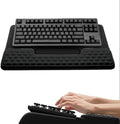 Wrist Rest for Computer Keyboard, 2 in 1 Keyboard Wrist Support Pad, Memory Foam Keyboard Riser Holder Lift Tray with Wrist Pad for Easy Typing for Office Desk, Home, School (Square Black) by Unknown