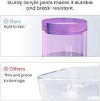 OfficeGoods 3-Tier Stackable Acrylic Holder, Purple with Silver Base - Image 5