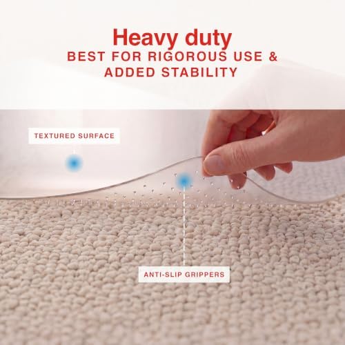 Staples Chair Mat w/Lip 36" x 48" for Medium-Pile Carpet, Clear (ST63678) - Image 2