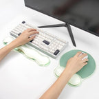 Green Wave Gel Wrist Rest for Keyboard and Mouse - Ergonomic Mouse Pad - Image 6