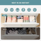 Criusia Drawer Organizer Clothes, 21 Pack Dresser Organizer for Baby Clothes, Underwear, Sock - Foldable Closet Organization and Storage Dividers Bins for Nursery, Bedroom (Black) - Image 3