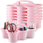 gisgfim 6 Pack Classroom Caddy Organizer with Handle, 6 Compartments, Pink by gisgfim