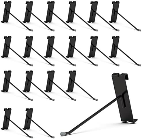 HUHOLE 50 Pack 6 Inch Black Gridwall Hooks Metal Display Hangers by HUHOLE