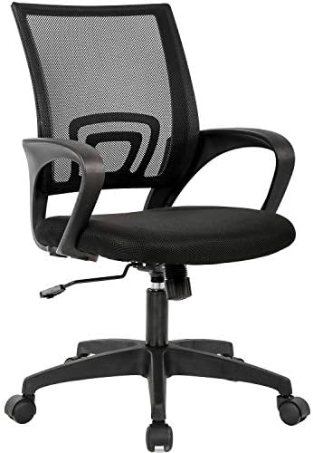 BestOffice Ergonomic Office Chair | Mid-Back Swivel Desk Chair | Black by BestOffice