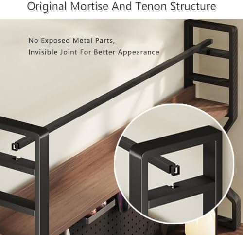 Desk Shelf 2-Tier Desktop Organizer 45.3" L,Desk Hutch Storage Rack - Image 5