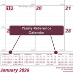 Brownline 2026 Monthly Desk Pad Calendars, 22" x 17", Five-Pack, January-December, English, Burgundy/White - Image 6