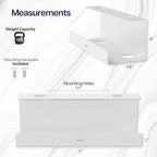 VIVO White 17 inch Extra Deep Cable Management Tray, DESK-AC16-1CW - Image 3