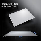 ASUS ROG Moonstone Ace L Glass Gaming Mouse Pad – 19.7” x 15.7”, Ultra-Smooth Matte Tempered Glass for Quiet Ultrafast Glides, Impact/Scratch Resistant, Easy to Clean, Anti-Slip Silicone Base - White - Image 3