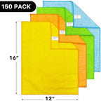 Simple Houseware 12" x 16" Microfiber Cleaning Cloth 150 Pack, 4 Colors - Image 2