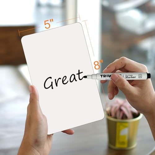 24 Pack 5"x8" Portable Mini White Boards for Students,Personal Small Whiteboard,Lightweight Double Sided Dry Erase Board for Students Classroom,Individual Lapboard for Teaching with Erasers and Marker - Image 3