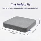 CYLEN Ifoam Memory Foam Layer Wheelchair Cushion - Seat Cushion for Wheelchair-Office Chair, Kitchen Chair-Pressure Sore and Tailbone Pain Relief-High Dense Polyfoam Base (Grey, 18×16×3 inch) - Image 2