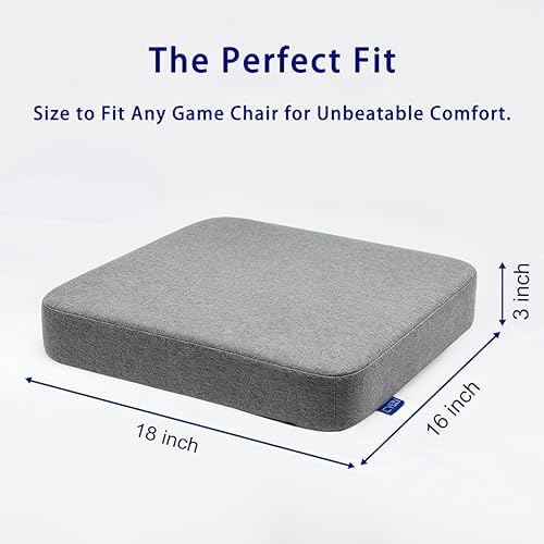 CYLEN Ifoam Memory Foam Layer Wheelchair Cushion - Seat Cushion for Wheelchair-Office Chair, Kitchen Chair-Pressure Sore and Tailbone Pain Relief-High Dense Polyfoam Base (Grey, 18×16×3 inch) - Image 2