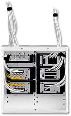 Legrand - OnQ 14 Inch Cable Management, In-Wall 20-Gauge Media Box, Structured Wiring Enclosure with 2.5 Inch Openings for Wires, Glossy White, EN1400 - Image 6