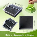 6 Pcs Pop Up Note Dispenser Black Base Transparent Top Posted Holder Container Sticky Note Holder Dispenser for 3 x 3 Inch Sticky Home Office School - Image 2