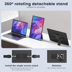 FLYTOCCA Portable Monitor, 16 Inch FHD 1200P, Horizontal/Vertical Monitor, Plug & Play, Built-in Speakers, Travel Monitor for Laptop with Premium Smart Cover - Image 4