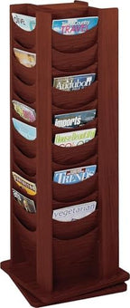 Safco Products 4335MH Solid Wood Rotating Display, 48 Pocket, Mahogany - Image 2