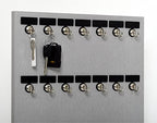 Keystand, Key Rack # 21MSE, 21 Bolted Metal Hooks with Customized Nameplate and Extra Space for Fast Access (21 Sets of Tag & Ring are Included) (Silver) - Image 2