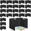 24 Pcs Desk Dividers for Students Plastic Durable and Waterproof Privacy Folders Shields Test Dividers with Classroom Privacy Boards for School Study Teacher Supplies (24pcs Black) by ZSMKJIAYE