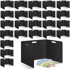24 Pcs Desk Dividers for Students Plastic Durable and Waterproof Privacy Folders Shields Test Dividers with Classroom Privacy Boards for School Study Teacher Supplies (24pcs Black) by ZSMKJIAYE