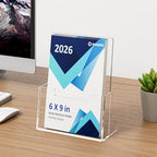 Acrylic Brochure Holder 6'' x 9'', 6 Pack, Clear Flyer Holder,Display Stand - Image 5