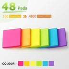 Sticky Notes 3x3 in, Bright Colors Self-Stick Pads, 48 Pads, 90 Sheets/Pad - Image 4