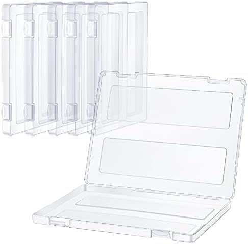 Outus 6 Pieces A4 Plastic File Box, Paper Photo Clear Storage Case by Outus