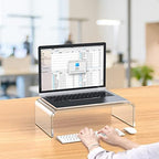 Acrylic Monitor Stand Riser Clear Laptop Stand Riser L16 xW7.5 xH4 - Image 4