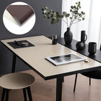 Leather Table Cover, Reversible Double-Sided, 1.8mm Thick, 24x60 Inch, Protector for Rectangular Tables, Waterproof & Oil Resistant for Dining Table, Office Desk, Dresser(Beige+Dark Brown) - Image 3
