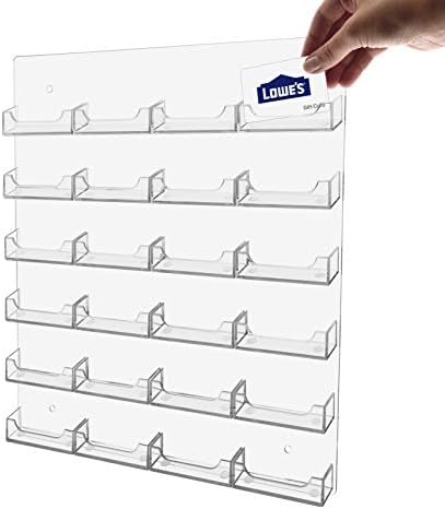Marketing Holders Wall Business Card Holder with Hanging Hardware 24 Pocket Clear Acrylic Display Holds 3.5" x 2" Horizontal Printed Gift or Appointment Cards for Medical Facilities - Image 6
