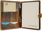 Full Grain Leather Legal Pad Portfolio Organizer for Work, Brown - Image 2