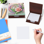 4Pcs Sticky Note Holder Diamond Art Painting Wooden Post Note Dispenser Memo Paper Storage Box Diamond Art by Numbers Mosaic Kits Office Desk Accessories-03 - Image 4