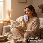 Pickmesh Valentine's Day Coffee Mug Set of 6, 10oz Ceramic Cups with Heart-shaped Handles, Colorful Candy Heart Design, Cute Romantic Gift for Couples, Friends, Party, Kitchen & Home Decor - Image 6