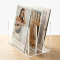 Acrylic Magazine File Holder, 3-Section A4 Desk Organizer by AIMOLLYACRYLICSTORAGE