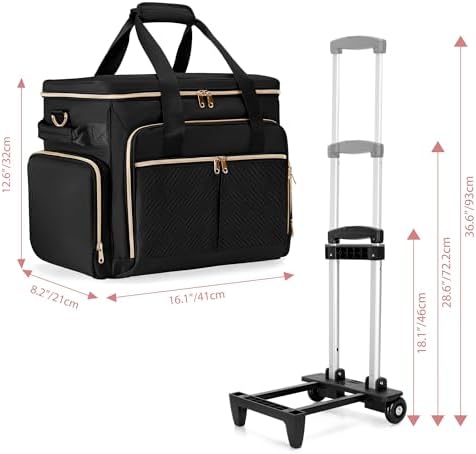 Rolling Teacher Bag with Wheels, Teacher Tote Bag Fits 15.6" Laptop - Image 6